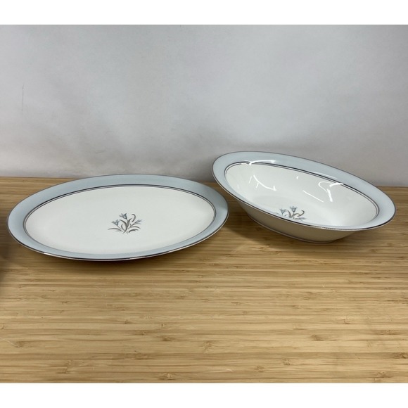Noritake Other - Noritake Bluebell 5558 Oval Vegetable Serving Bowl w Underplate Japan